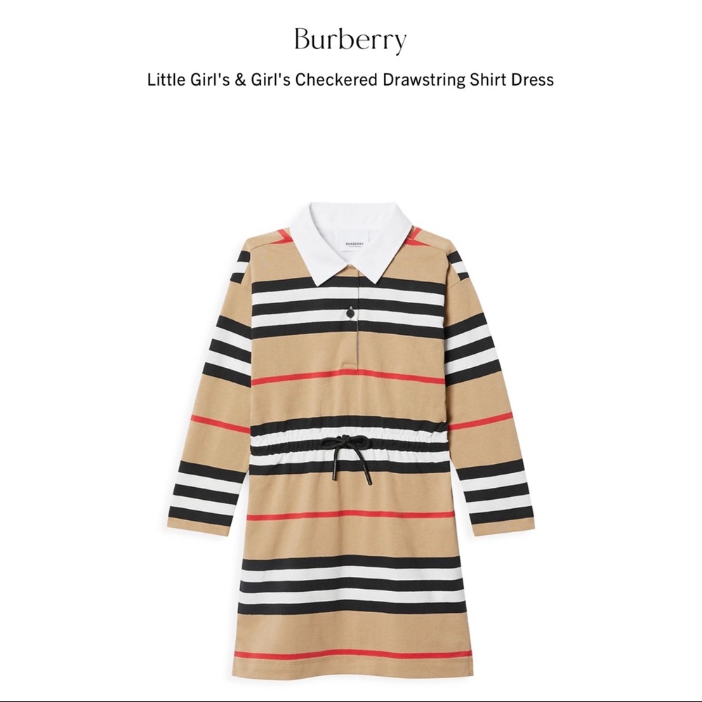 Burberry kids Long-sleeve Icon Stripe Dress / 4Y toddler girls